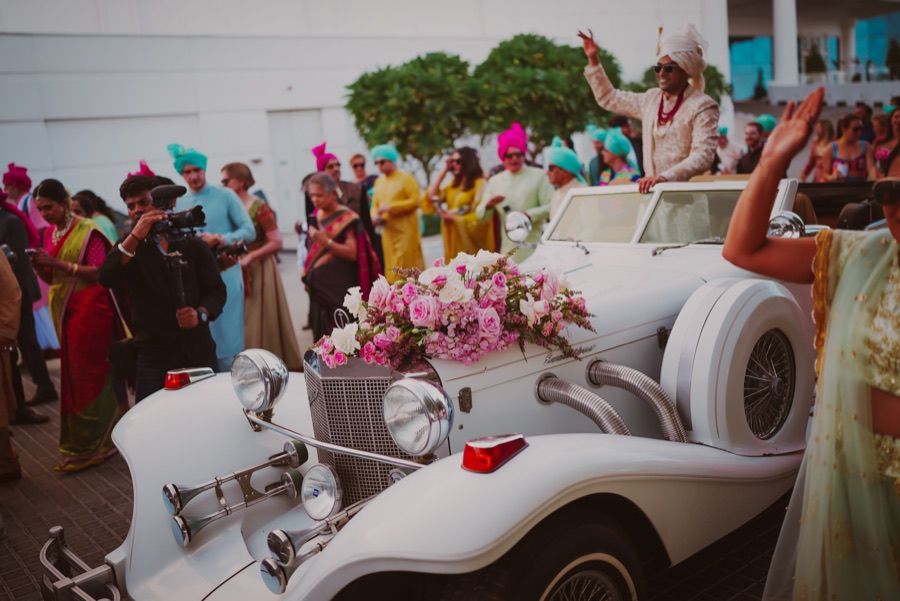 Indian Wedding Baraat, classic car rental UAE